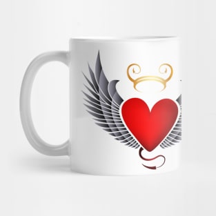 Demon Hearts with wings Mug